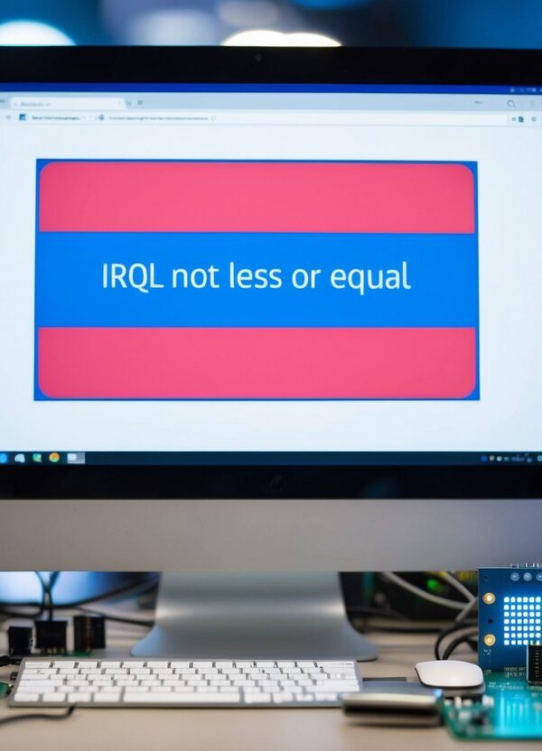 Significado IRQL NOT LESS OR EQUAL: Entendendo Erros de Tela Azul no Windows